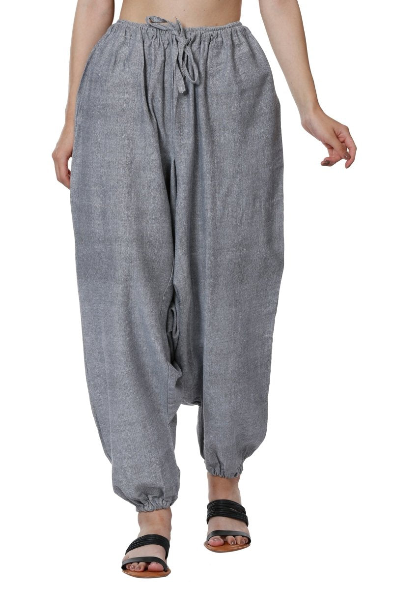 Buy Women's Harem Pants | Grey | Fits Waist Size 28" to 36" | Shop Verified Sustainable Womens Pyjama on Brown Living™