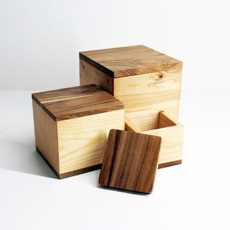 Buy Wooden Box- Desktop / Tabletop Organizer- Set of 3 | Shop Verified Sustainable Desk Organizers on Brown Living™