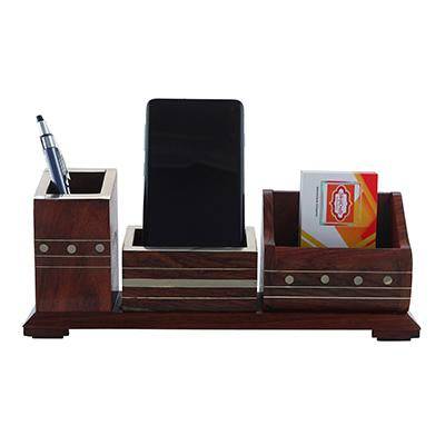 Buy Wooden Handmade Desk Organizer for Home & Office| Storage Organiser | Shop Verified Sustainable Desk Organizers on Brown Living™