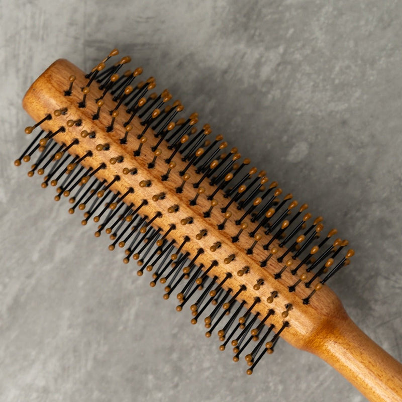 Buy Wooden Roller Brush with Bristles | Shop Verified Sustainable Hair Brush on Brown Living™