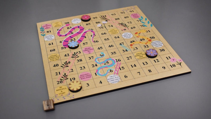 Wooden Snakes & Ladders Game | Verified Sustainable Learning & Educational Toys on Brown Living™