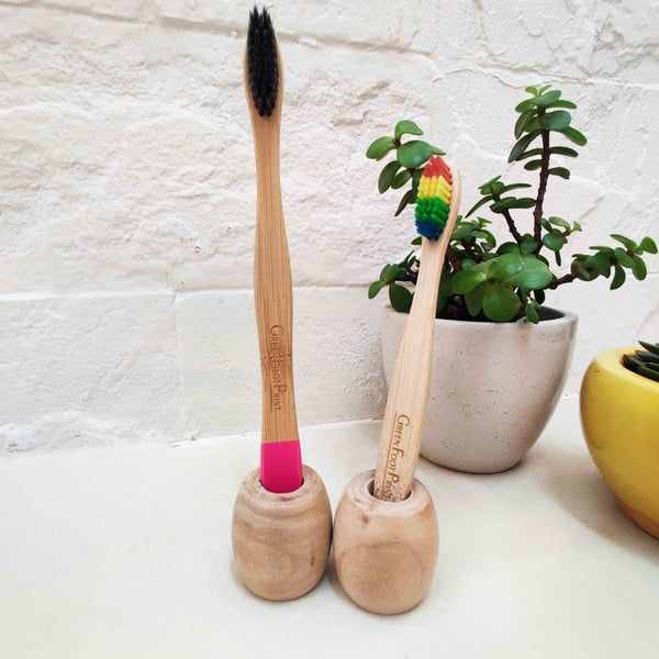 Buy Wooden Toothbrush Holders | Multi purpose stand | Set of 2 | Shop Verified Sustainable Oral Care on Brown Living™